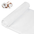 Cotton Muslin Fabric, 59 Inch X 1.9 Yards White Fabric by The Yard - color: Bleached