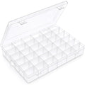 Bead Organizer Storage 36 Grid Jewelry Tackle Craft Box Adjustable Dividers - color: 1 Pack