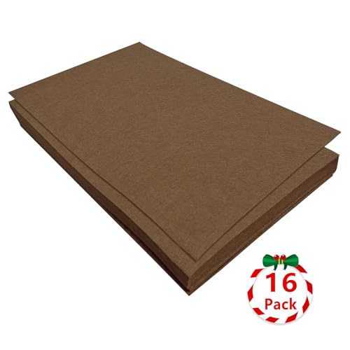 Jtnohx Felt for Crafts, 16 Pcs Felt Fabric, 7"×11.3" Stiff Felt Sheets, Craft Felt Square for Sewing (Dark Brown) - color: Dark Brown