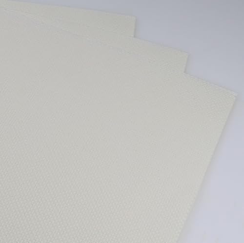 KCS 3 pc of 12" x 18"(30cmx45cm) Counted Cotton Aida Cloth Cross Stitch Fabric (Antique White,14CT) - color: Antique White, size: 14CT