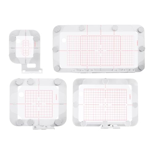 Sew Tech 4pcs Magnetic Hoops for Brother, 1x2.5 4x4 5x7 5x12in Round Set - color: 4in1-AM