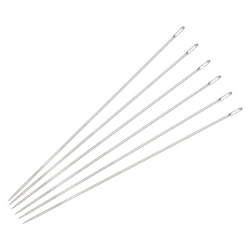 uxcell 60Pcs Beading Needles Fine Thin Long Straight Sewing Embroidery Threads Stainless Steel 2.6 Inch - size: 2.6 inch