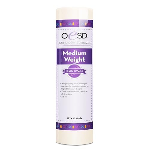 OESD Medium Weight Tear Away Embroidery Stabilizer 10" x 10 Yd Roll