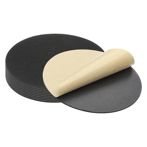 PATIKIL 4.7 Inch Diameter Lamp Base Felt 10Pack 2mm Thick Foam Adhesive Non-Slip EVA Protection Pad Mat for Lamp Furniture DIY Craft, Black - size: 4.7 Inch