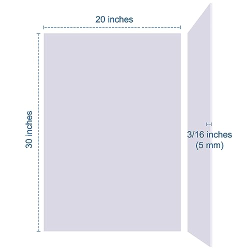 Foam Board 20 x 30 x 3/16"(5mm), Foam Core Board Sheets, White Poster Board - size: 20x30 in 12 Pack