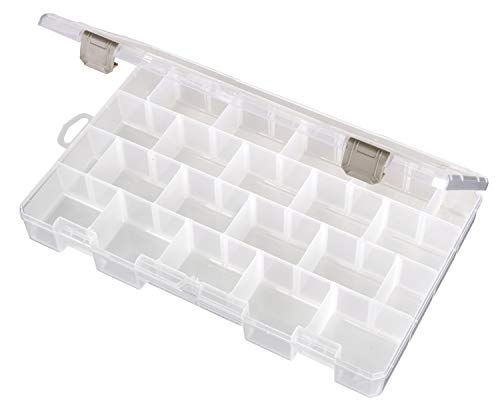 ArtBin Large Solutions Box Clear Art & Craft Organizer with Dividers - Plastic Storage Case for Convenient and Versatile Storage - Ideal for Various Craft Supplies - size: 14.125" x 9", style: 4 Compartments, 20 Dividers