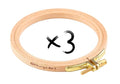 Nurge 3 Pcs 4 Inch Premium Beech Wood Gold Clasp Embroidery Hoop 8mm/0.3" Thickness (100mm = 3.93" ~ Approx 4") - style: 3 Pcs * 4"