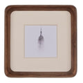 4x4 Picture Frame with 2x2 Mat - Rustic Walnut Wood Square Frame, Wall & Tabletop Display for Baby & Pet Photos (4x4,Walnut) - color: Walnut, size: 4X4