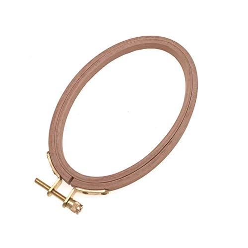 BWRMHME 6 X 4 Inch Wooden Hand Oval Embroidery Hoops for Cross-Stitch Quilting Hoops Needlework Sewing Craft Tool- 16X10 cm