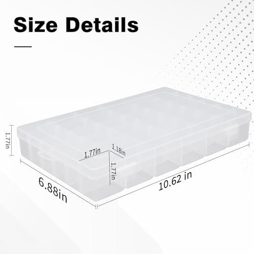 OALCQ 24 Grids 36 Grids 2 Pcs Bead Organizer Box Tackle Box Organizers and Storage Rock Collection Storage Boxes - size: 24 and 36 grids 2 pcs