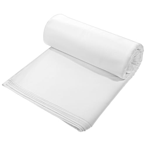 10 Yards White Cotton Fabric by the Yard Fabrics,59 Inches Wide Medium Weight 100% Natural Cotton Fabrics,Bleached Muslin Fabric for Sewing Clothing Crafts Material - color: White, size: 10 yard
