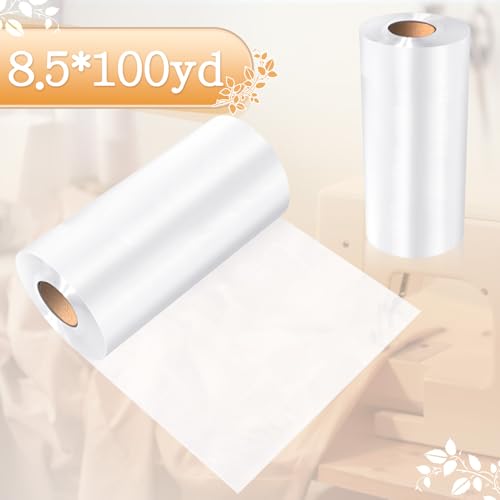 Peryiter Water Soluble Embroidery Stabilizer 8.5"x100yd, 25μM Clear - size: 8.5"x 100 yd, style: Water‑soluble