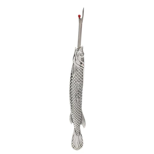 Keenso Multifunctional Sewing Seam Ripper Retro Zinc Alloy and Steel Scissor Tool for Fabric Cutting and Tag Removal, for Needlework Enthusiasts (Silver) - color: Silver