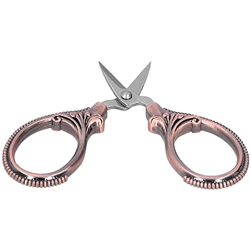 Tiny Embroidery Scissors Set - European Scissors for Sewing (Red Ancient)