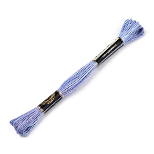 10 Skeins MediumSlate Blue 0.5mm 6-Ply Polyester Embroidery Floss Cross Stitch Threads Segment Dyed Gradient for DIY Craft Hand Sewing Knitting DIY Crafts Jewelry Making 8.75 Yards(8m)/Skein - color: Mediumslate Blue