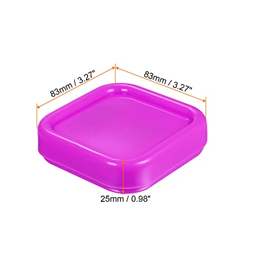 HARFINGTON 2pcs Magnetic Pin Cushion Square Plastic Magnetic Sewing Pin Holder Storage Case Needle Cushion Tool for Sewing DIY Projects, Rose Red - color: Rose Red