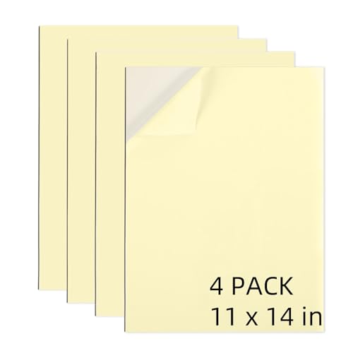 AXELIP Self Stick Mounting Board 11 X 14 inch 2mm Thickness, for Cross Stitch, Photo Frame Backing （4 Pack） - size: 11 x 14 in