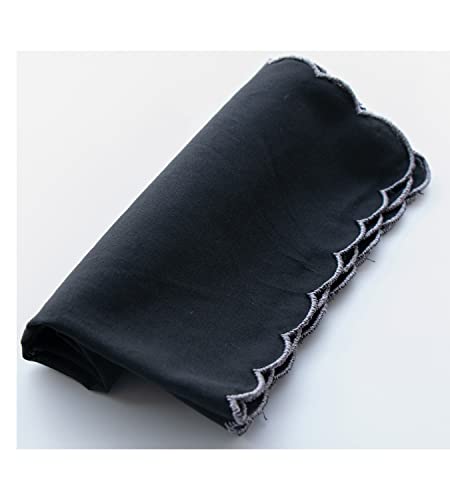 6 Pack of Ladies Embroidery Cotton Handkerchiefs Lace Wedding Hankies - color: E-6pcs Black