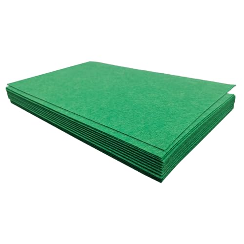 Jtnohx Felt for Crafts, 16 Pcs Felt Fabric, 7"×11.3" Stiff Felt Sheets, Craft Felt Square for Sewing (Green) - color: Green