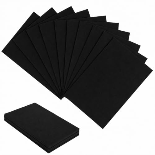 Ymapinc 10Pcs Black Felt Fabric Sheets, 11.7x7.8 Inch - color: Black