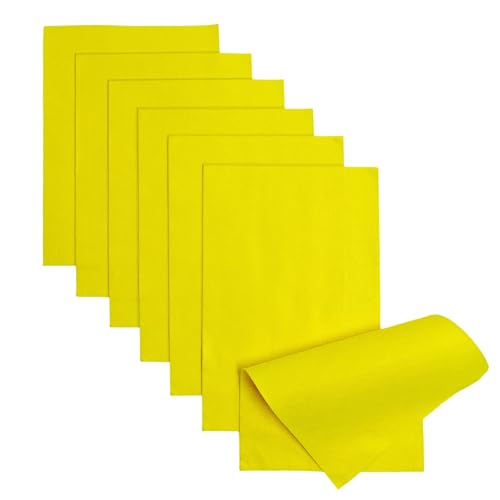 Jtnohx Soft Felt Sheets Color Felt Fabric for Sewing Yellow 7Pcs 8"x12" 1mm - color: Yellow