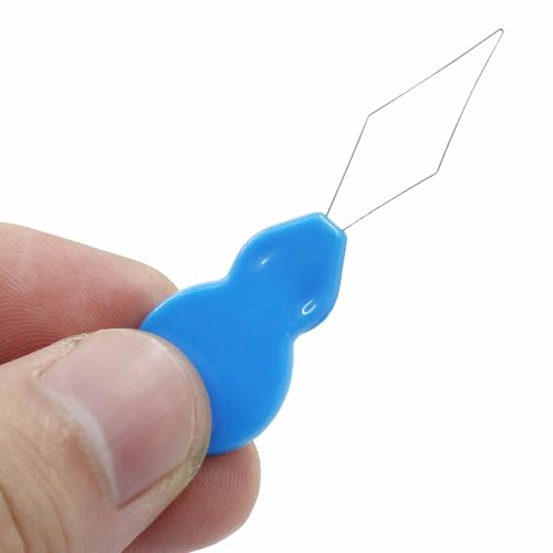 Coufce 20 Packs Pink/Black/Blue/Yellow Mini Needle Threader - color: Pink, Black, Blue, Yellow