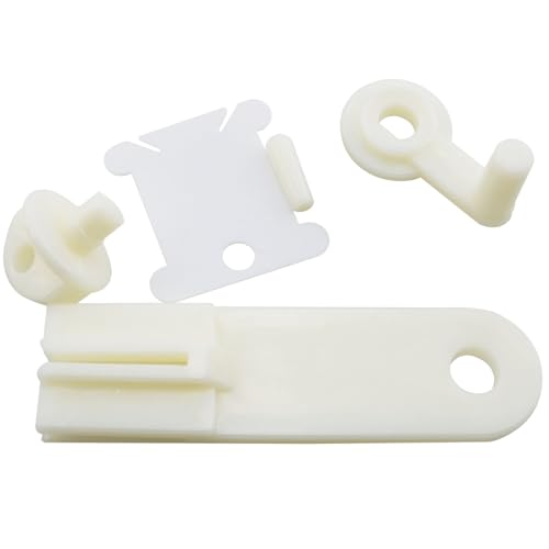 DGZZI 2PCS Plastic Spool Winder Beige Hand Wool Quick Winder Hand Crank Thread Wrap Tunnel Tool Plastic Spool for Cross Stitch Embroidery Sewing DIY Crafts