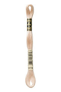 DMC 117-3774 Mouline Stranded Cotton Six Strand Embroidery Floss Thread, Light Desert Sand, 8.7-Yard