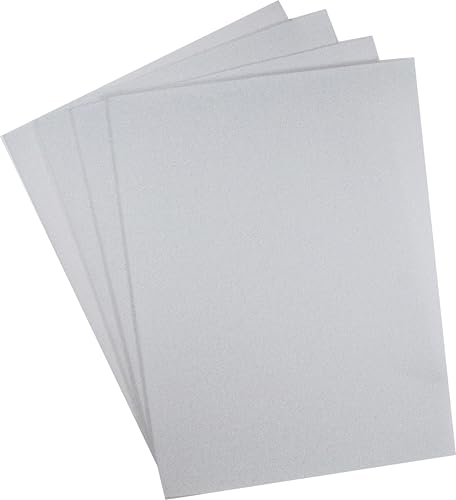 KCS 4 pc of 12" x 18" 30cmx45cm high Count Counted Cotton Aida Cloth Cross Stitch Fabric (32CT,White Opal) - color: White Opal, size: 32CT