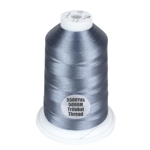 Simthread 5500Yds/5000M 40WT Polyester Embroidery Thread Pewter 704 - color: Pewter-704