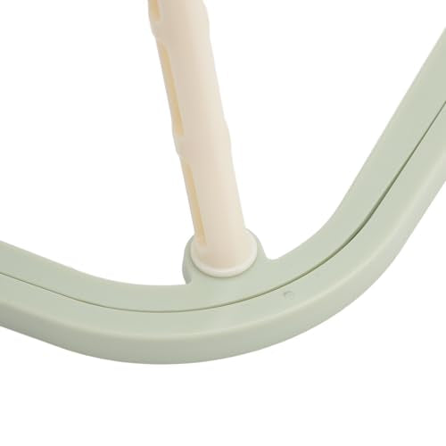 2-Layer Embroidery Frame Stand, Adjustable ABS Double Hoop - style: Green