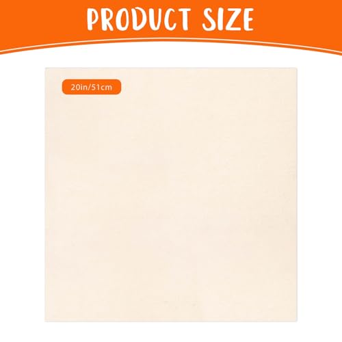 10 PCS Beige Natural Cotton Embroidery Fabric Cloth (20 × 20 Inch) - size: 20 × 20 Inch