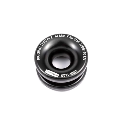 DuraBrite Rigging Thimbles, Arborist Rigging Rings, Tough and Lightweight, High sidewall to Hold Rope, 6061 Aircraft Aluminum, USR-1420 - size: 1/2" Inch