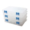 3 Pack Plastic Parts Storage Case and Adjustable Divider Box for Hardware and Craft, 8 Grids, Clear - size: 8 Grids