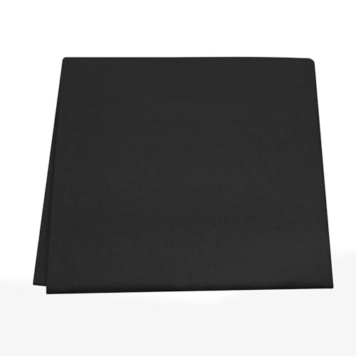 3 Pieces 18 x 21 Inches Cotton Fabric Precut Quilting Fabric Bundles Solid Colors Layer Cakes Quilt Material for DIY Craft Sewing Embroidery (Black) - color: Black