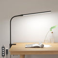 Lepro Clip on Desk Lamp, LED Reading Light with Clamp, 460LM 5W, Black - color: Black