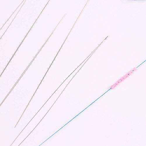6 Pieces Beading Needles, 2 Sizes Collapsible Eye Needles for Beading - style: 6pcs-2sizes