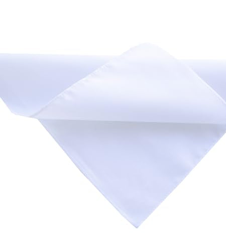 Solid White Cotton Hankderchiefs for DIY Drawn Embroidery Party 28 Square - color: A01-25pcs