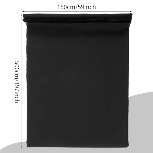 5 Yards Black Cotton Fabric by the Yard Fabrics,59 Inches Wide Medium Weight 100% Natural Cotton Fabrics,Bleached Muslin Fabric for Sewing Clothing Crafts Material - color: Black, size: 5 yard