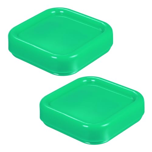 HARFINGTON 2pcs Magnetic Pin Cushion Square Plastic Magnetic Sewing Pin Holder Storage Case Needle Cushion Tool for Sewing Projects, Green - color: Green
