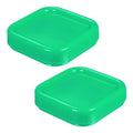 HARFINGTON 2pcs Magnetic Pin Cushion Square Plastic Magnetic Sewing Pin Holder Storage Case Needle Cushion Tool for Sewing Projects, Green - color: Green