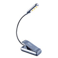 VAVOFO Rechargeable Reading Light, Clip on Book Light for Reading in Bed - color: Metallic Grey