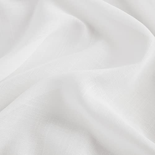 White Solid Waterfall Valance Curtain with Tassel Accessories, 56"x38"x1 - color: Snow White, size: 56"W x 38"L (Pack of 1)
