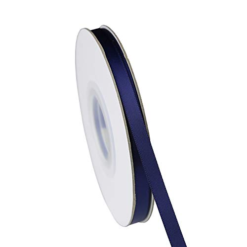 ITIsparkle 1/4" Inch Double Faced Satin Ribbon 50 Yards-Roll Set for Gift Wrapping Scrap Books Party Favor Hair Braids Baby Shower Decoration Floral Arrangement Craft Supplies, Navy Ribbon - color: Navy