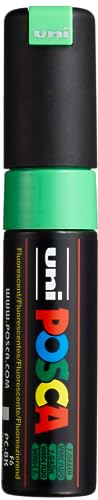 posca PC-8K Broad Fluo Green - color: Fluorescent Green, size: 1 Count (Pack of 1)