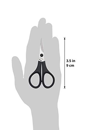Beaditive Lightweight Sewing and Embroidery Scissors Set (2 PC) | Sewing, Embroidery, Paper Cutting, Crafting | Stainless Steel | Protective Cover (3.5 in) - size: 3.5 in