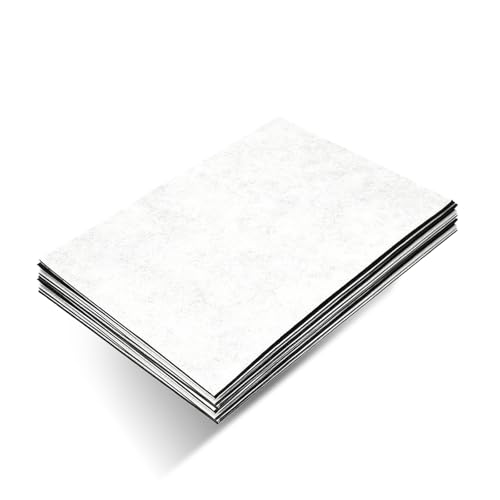 Ymapinc 10PCS Felt Fabric Sheets - 11.69 x 7.80 Inch Black & White - color: Black+white