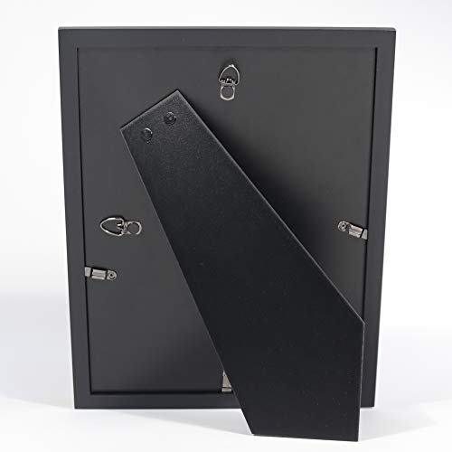 Lawrence Frames 8.5x11 Black Wood Certificate Estero Picture Frame - color: Black, size: 8.5x11