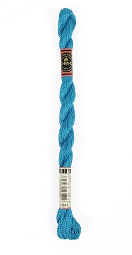 DMC Pearl Cotton Skein Size 5 27.3yd - Dark Bright Turquoise - color: Bule