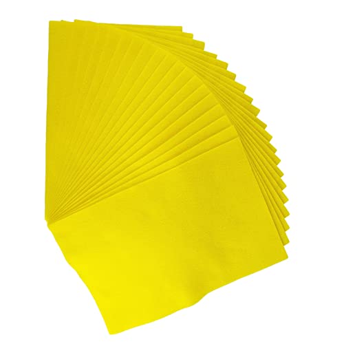 Jtnohx Color Felt Fabric Soft Felt Sheets for Crafts Light Yellow 20Pcs - color: Light Yellow